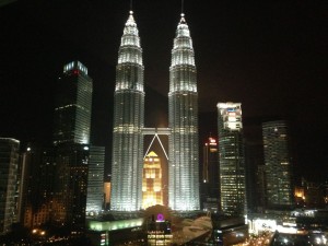 View from our room at Traders Hotel, KL