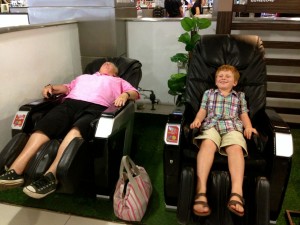 Discovery of the massage chairs at the mall in Penang