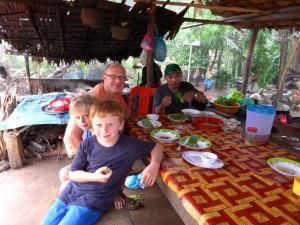 Lunch stop in a village outside Siem Reap, Cambodia